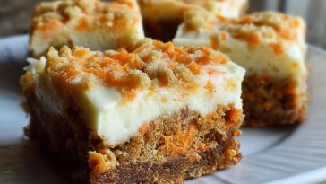 Barres De Gâteau Aux Carottes Et Fromage À La Crème