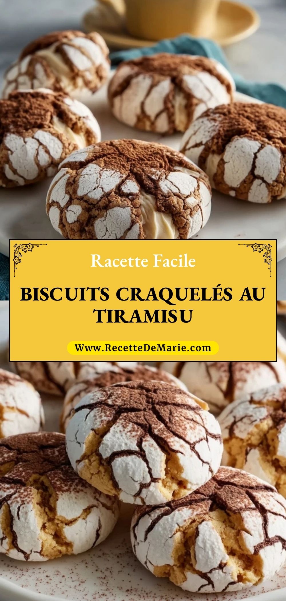 Biscuits Craquelés au Tiramisu