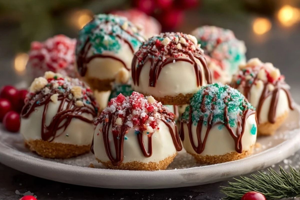 Bouchées De Cheesecake De Noël Sans Cuisson