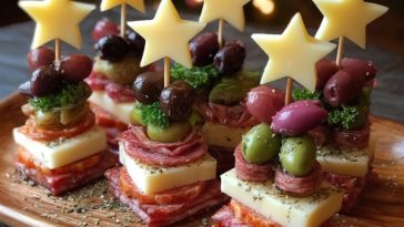 Brochettes Apéritives en Forme dArbre de Noël