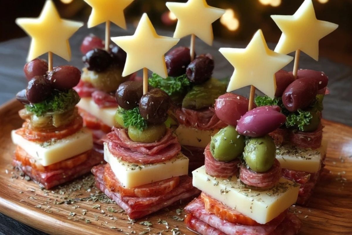 Brochettes Apéritives en Forme dArbre de Noël