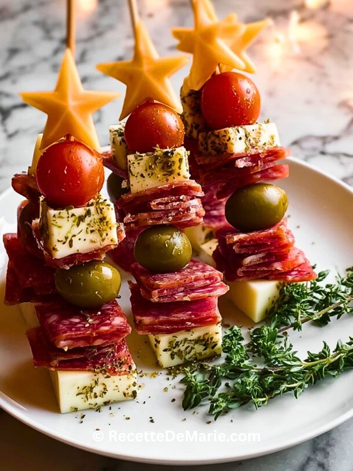 Brochettes Apéritives en Forme dArbre de Noël
