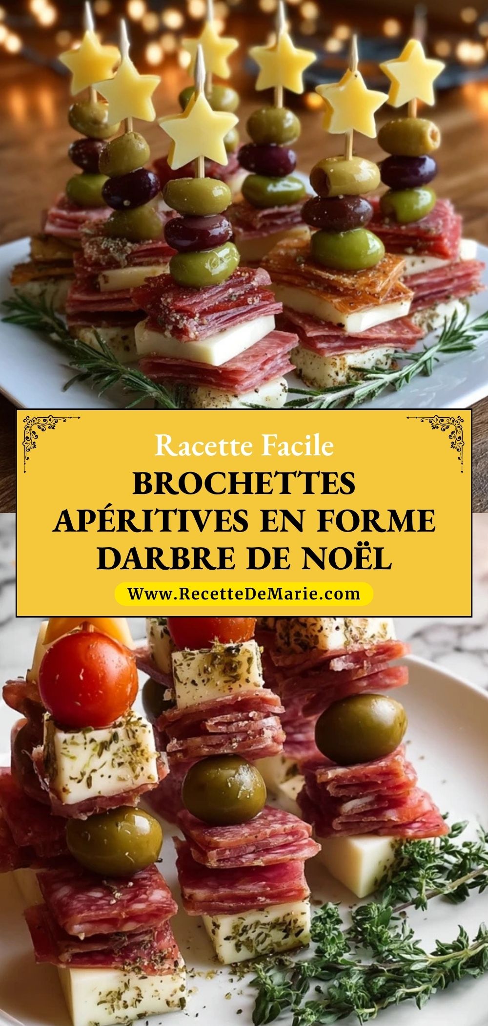 Brochettes Apéritives en Forme dArbre de Noël