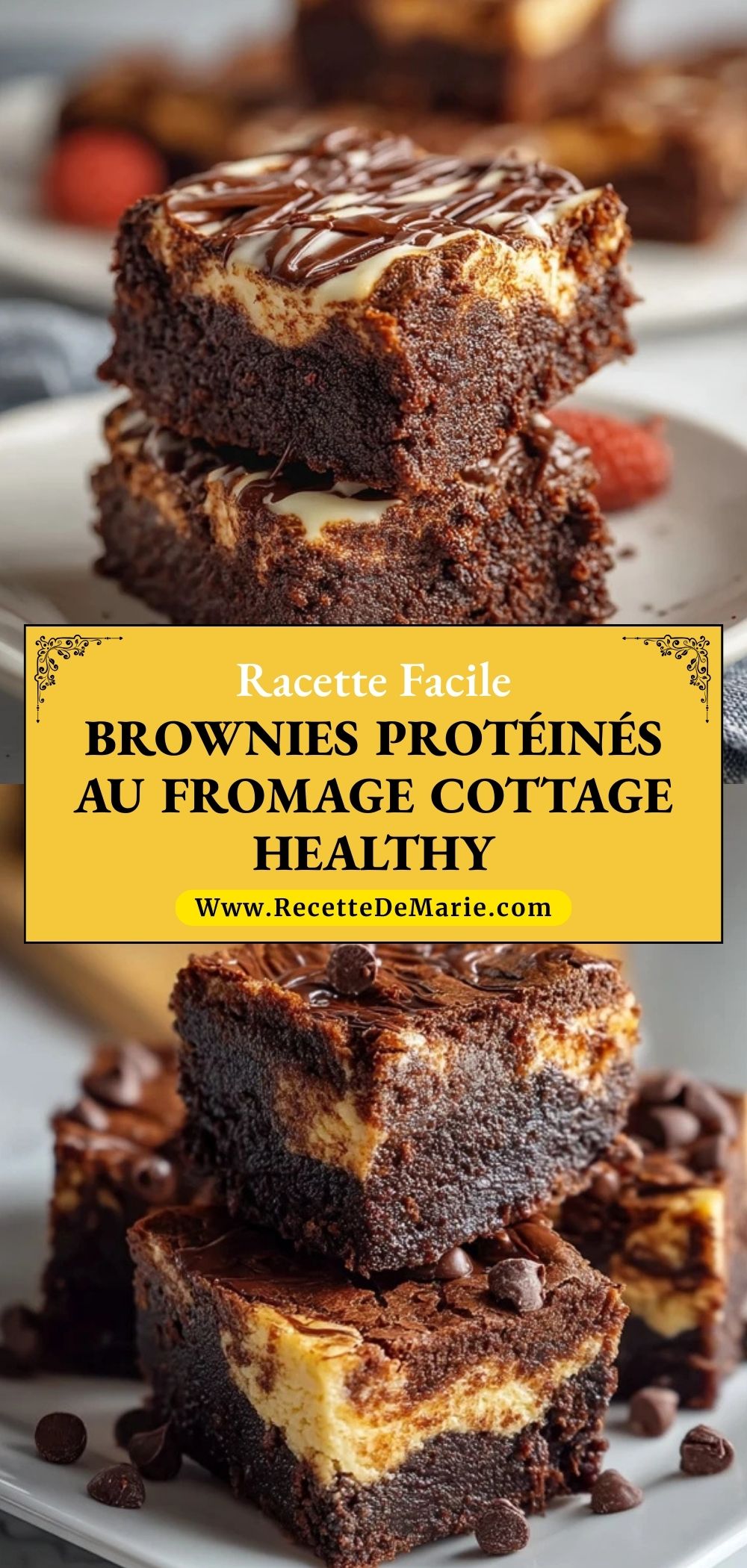 Brownies Protéinés au Fromage Cottage Healthy