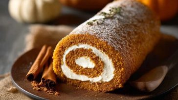 Bûche de Courge avec Garniture Crémeuse