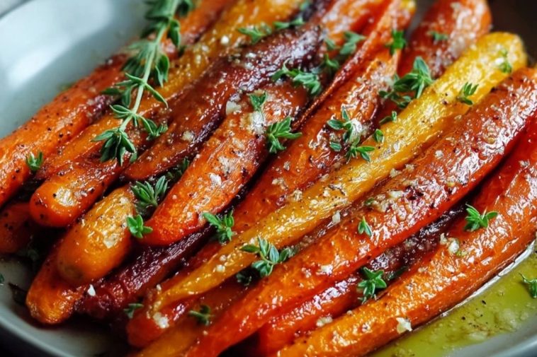 Carottes Rôties Au Miel Et À LAil