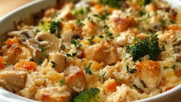 Casserole De Poulet Saine Avec Riz