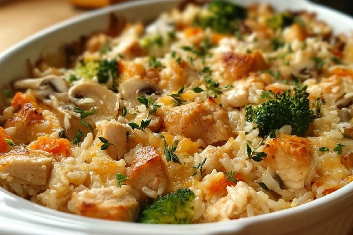 Casserole De Poulet Saine Avec Riz