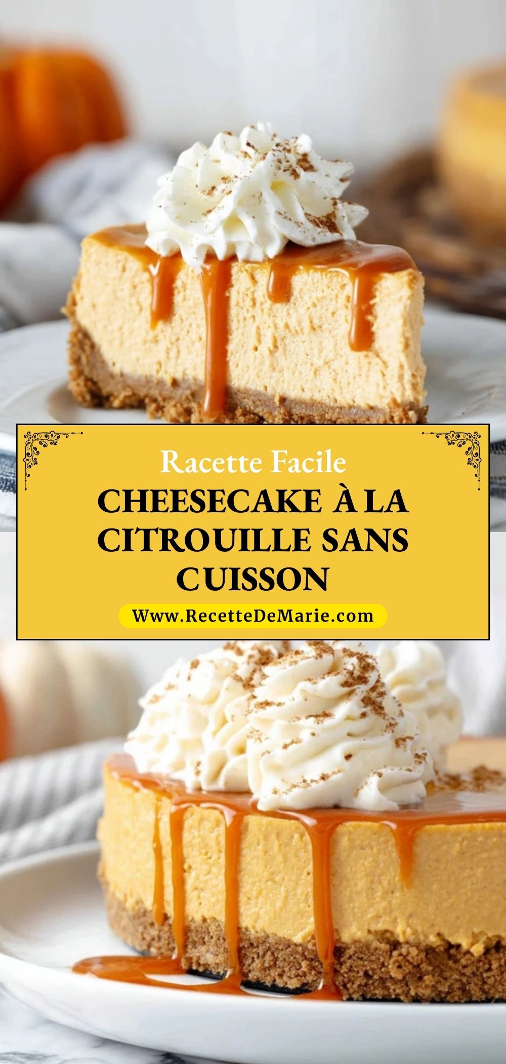 Cheesecake à la Citrouille Sans Cuisson