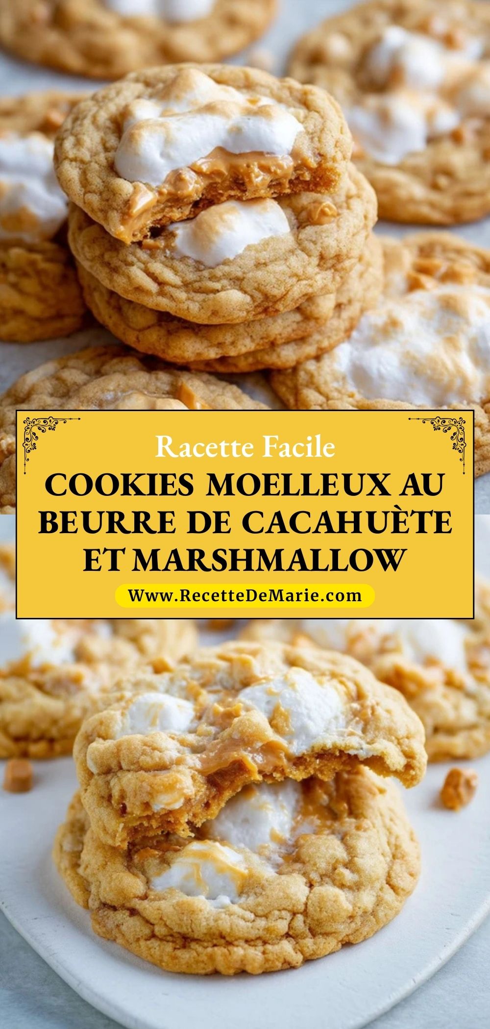Cookies Moelleux au Beurre de Cacahuète et Marshmallow