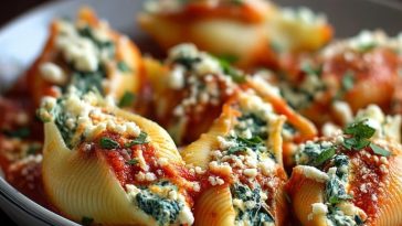 Coquilles Farcies aux Épinards et au Fromage