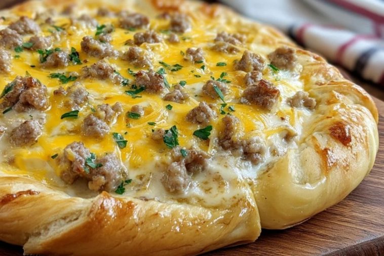 Pizza Petit Déjeuner Aux Saucisses