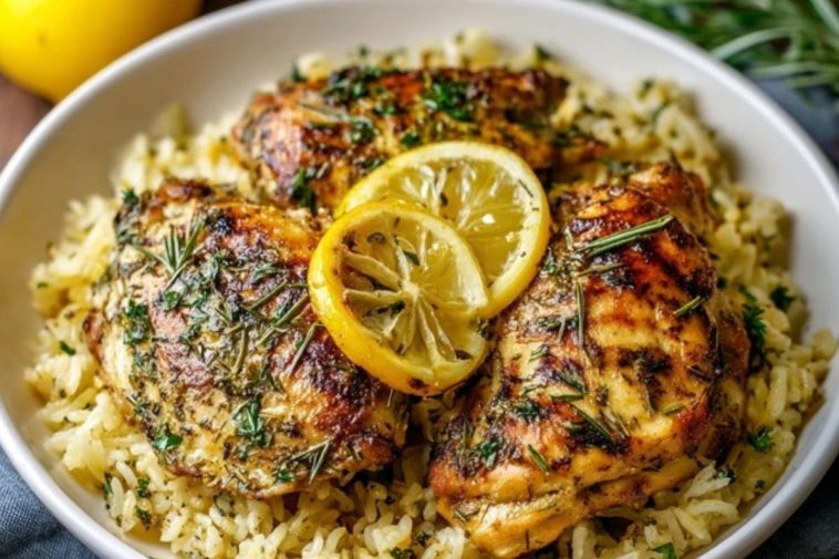 Poulet Aux Herbes Et Riz Citronné