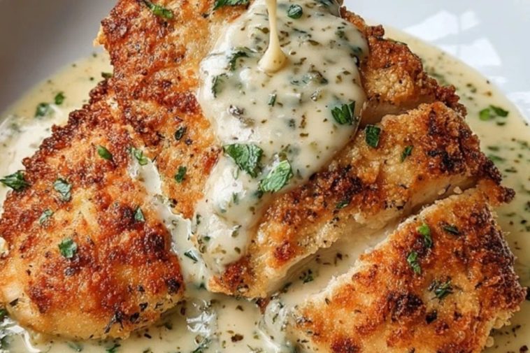 Poulet Parmesan Crémeux Avec Sauce À LAil