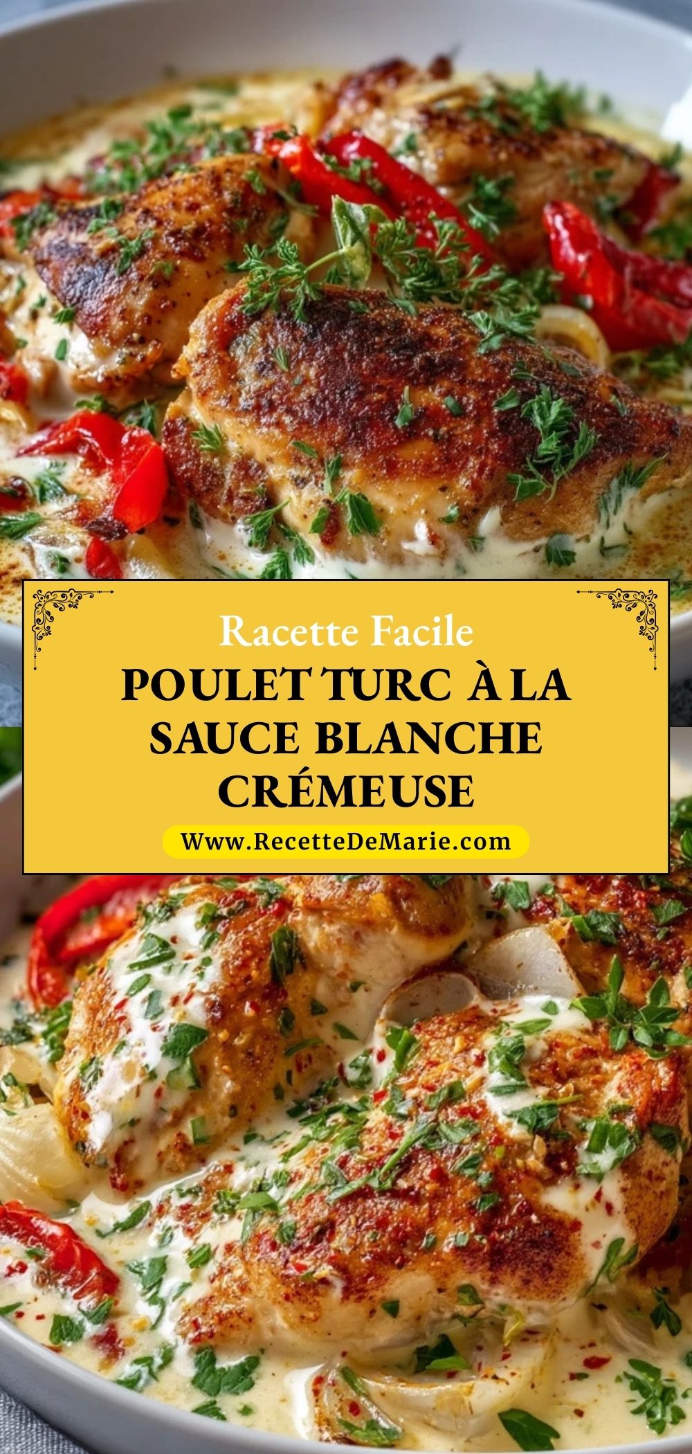 Poulet Turc à la Sauce Blanche Crémeuse