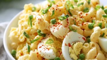Salade De Macaroni Aux Oeufs Durs Crémeuse