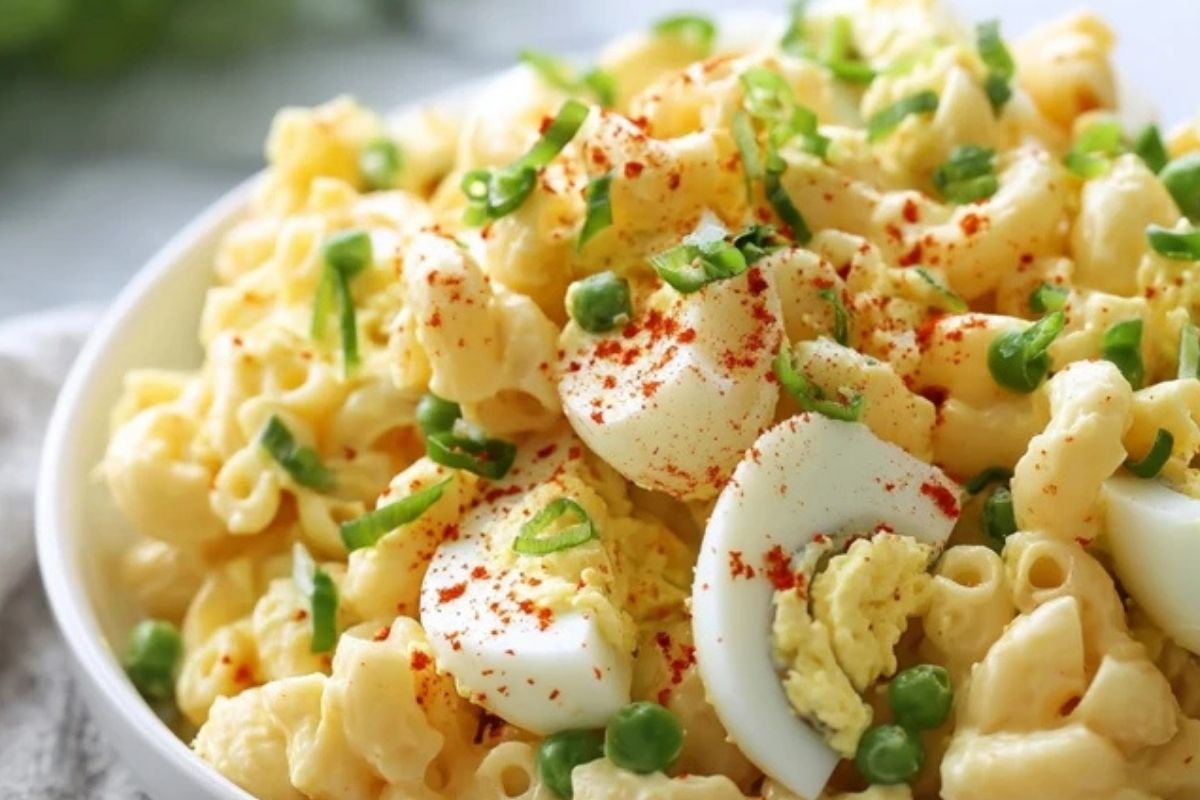 Salade De Macaroni Aux Oeufs Durs Crémeuse