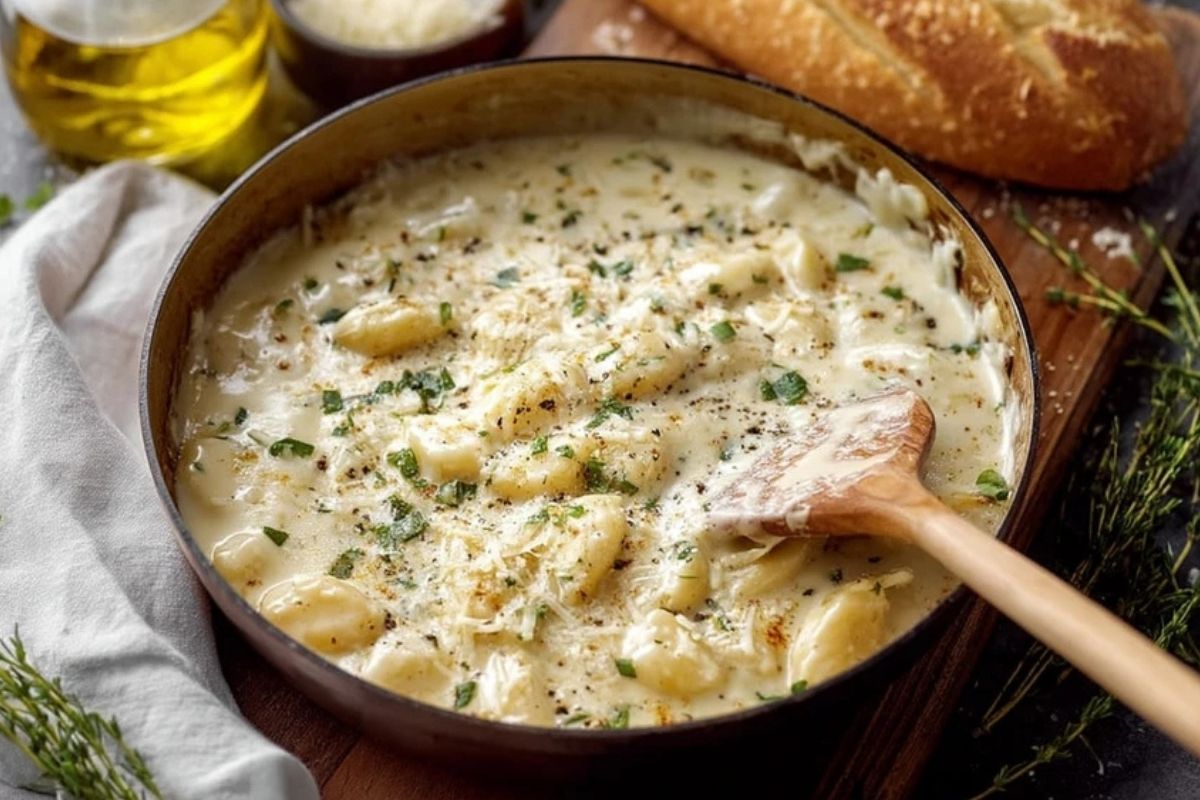 Sauce Ail Parmesan En Un Seul Plat