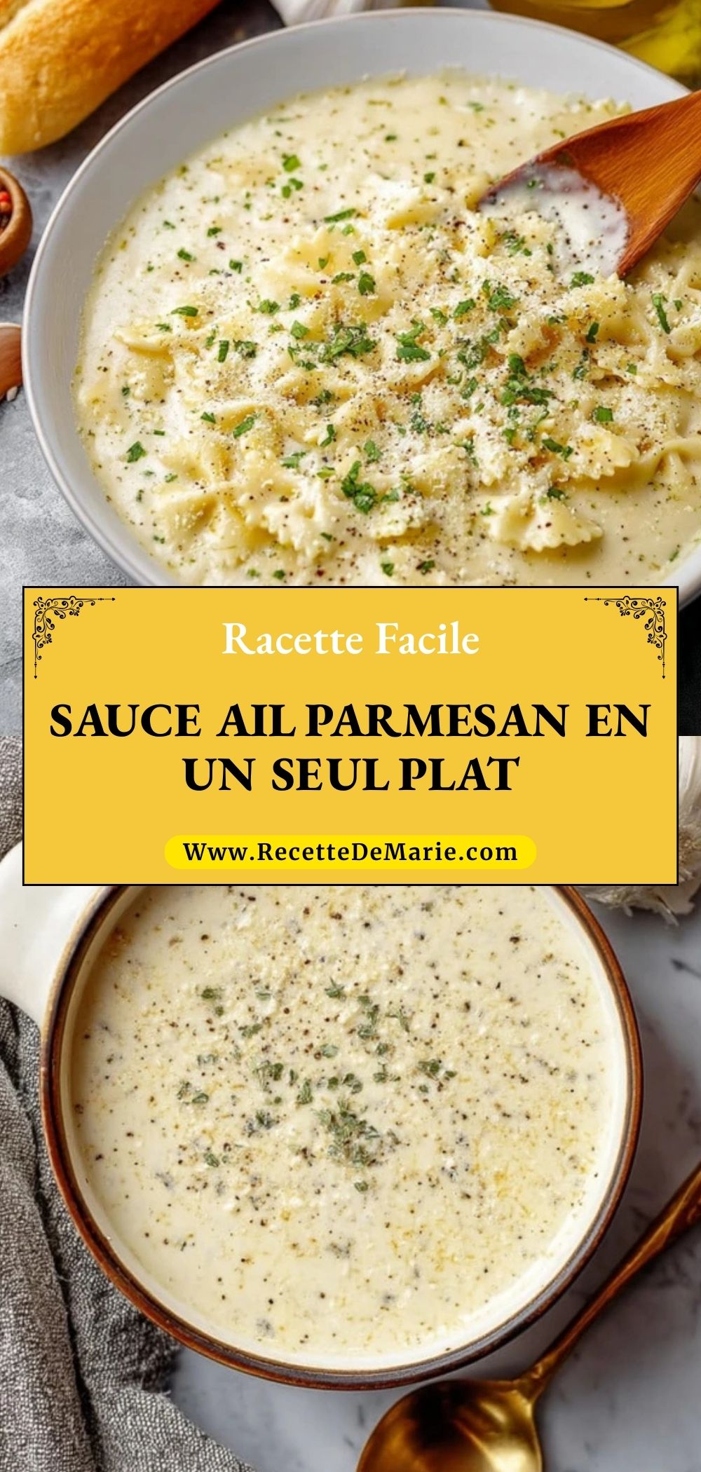 Sauce Ail Parmesan En Un Seul Plat
