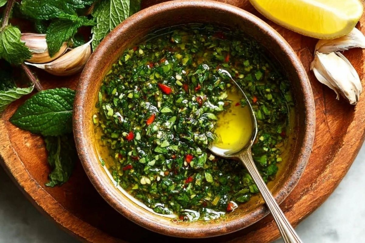 Sauce Chimichurri Classique Aux Herbes Et À LAil