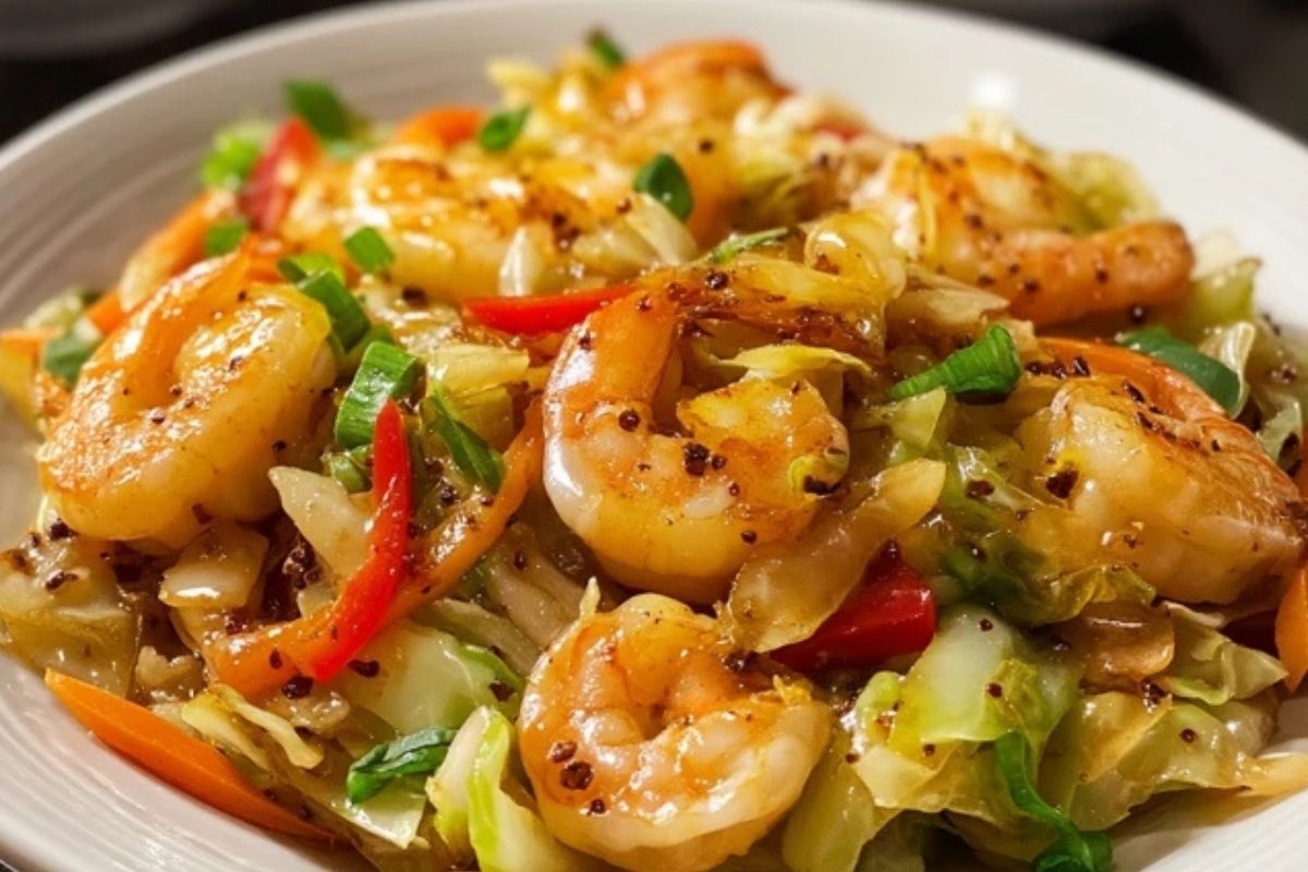 Sauté De Crevettes Asiatiques Au Chou