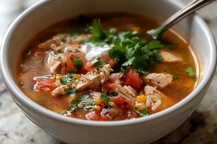 Soupe Mexicaine au Poulet et Riz