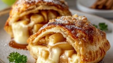 Tartes Aux Pommes Farcies Au Fromage Crémeux