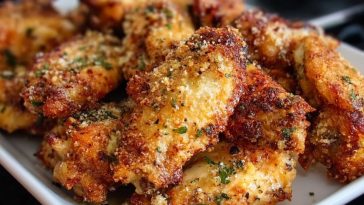 Ailes De Poulet Panées Au Parmesan À La Friteuse À Air