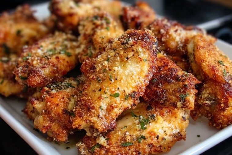 Ailes De Poulet Panées Au Parmesan À La Friteuse À Air