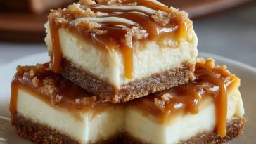 Barres De Cheesecake Caramel Crémeux