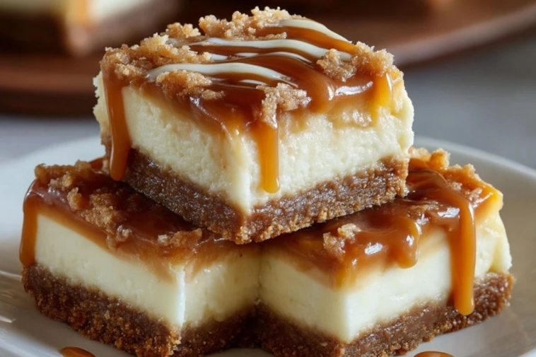 Barres De Cheesecake Caramel Crémeux