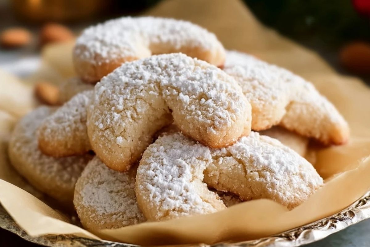 Biscuits aux Amandes en Forme de Croissant