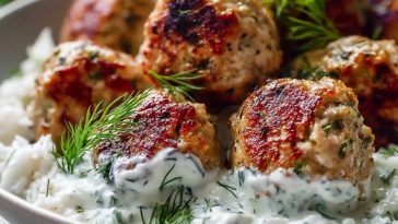 Boulettes De Dinde Grecques Avec Tzatziki
