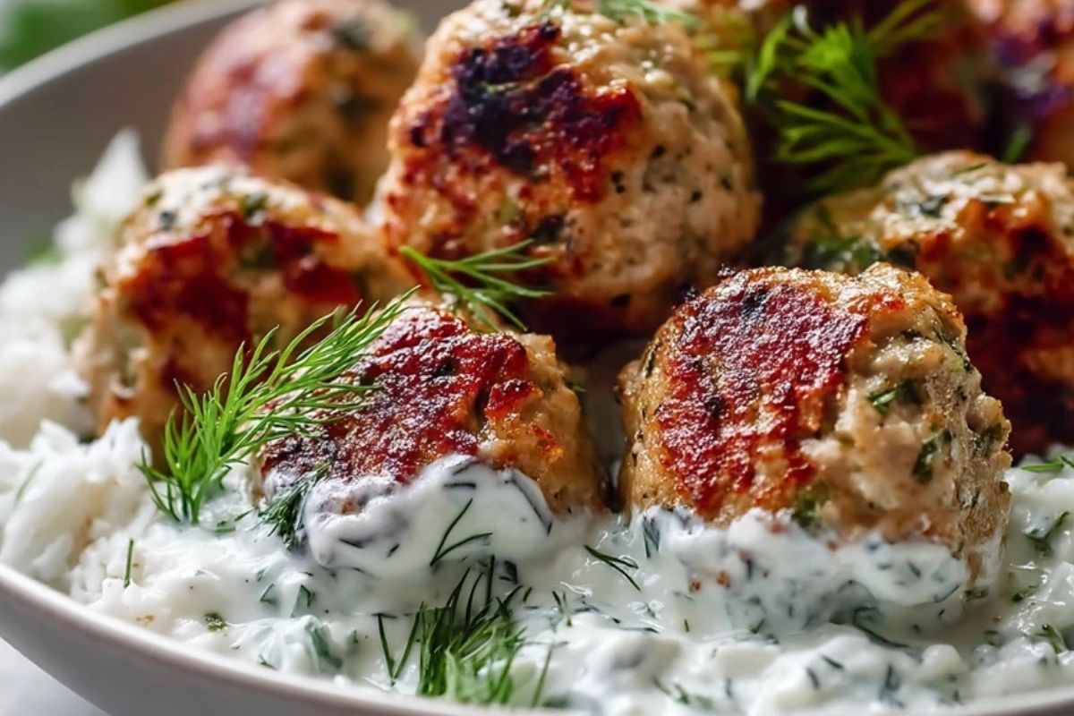 Boulettes De Dinde Grecques Avec Tzatziki