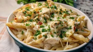 Casserole De Poulet Alfredo Simple