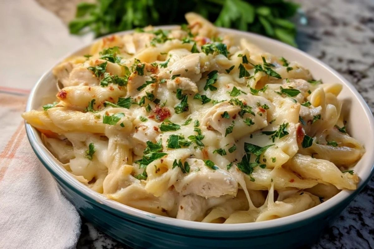 Casserole De Poulet Alfredo Simple