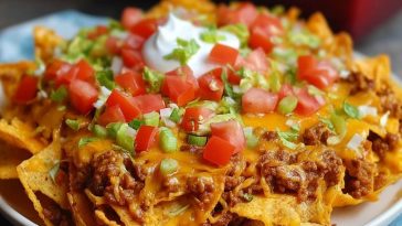 Casserole De Tacos Aux Doritos Avec Viande Hachée
