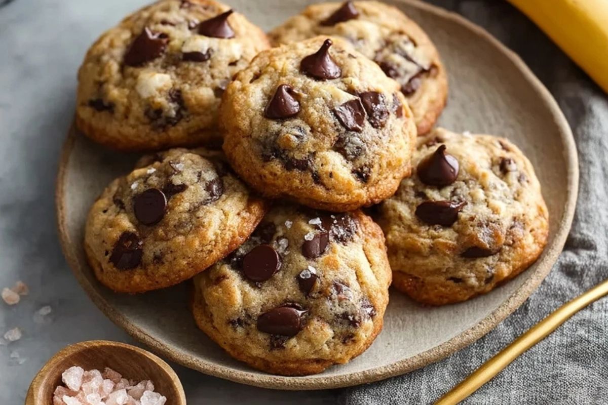 Cookies Moelleux Aux Bananes Et Pépites De Chocolat