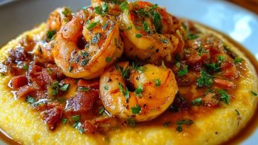 Crevettes Et Polenta