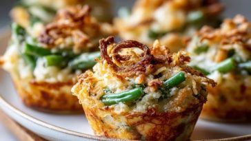 Cups De Casserole Aux Haricots Verts À Lail Et Parmesan