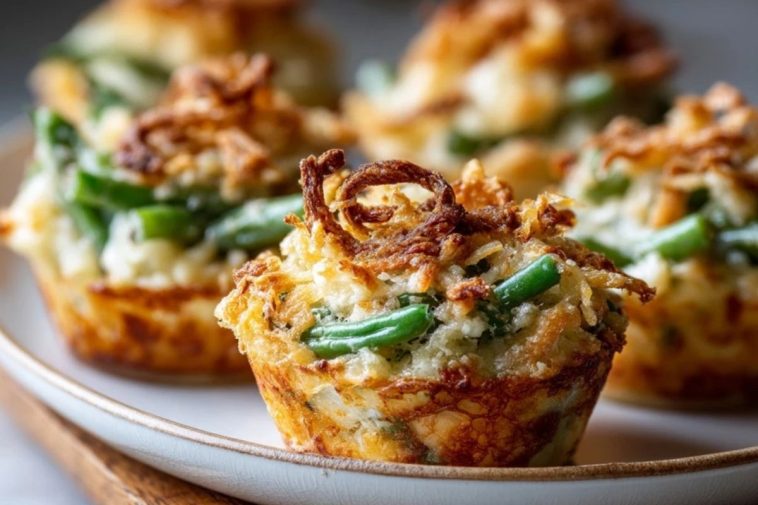 Cups De Casserole Aux Haricots Verts À Lail Et Parmesan