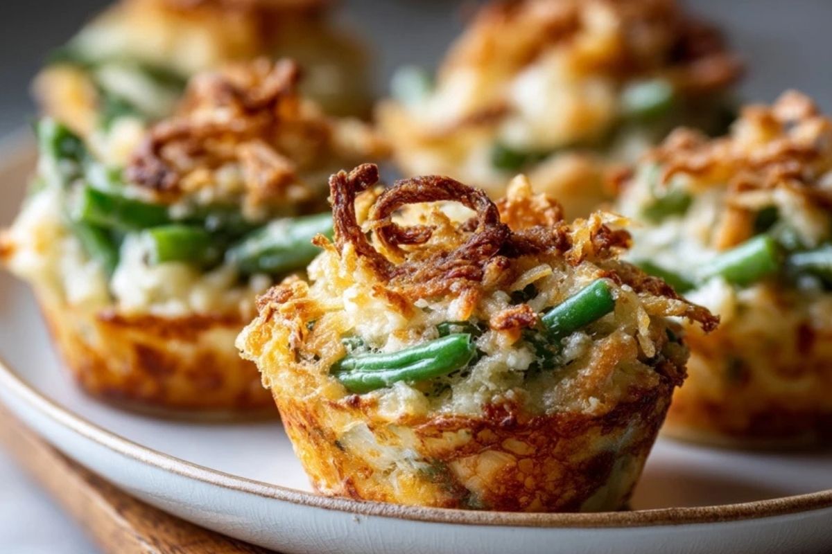 Cups De Casserole Aux Haricots Verts À Lail Et Parmesan