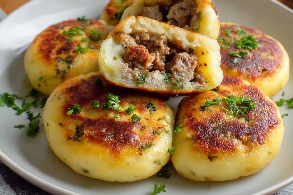 Galettes De Pommes De Terre Farcies À La Viande