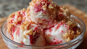 Glace Aux Fraises Croquante
