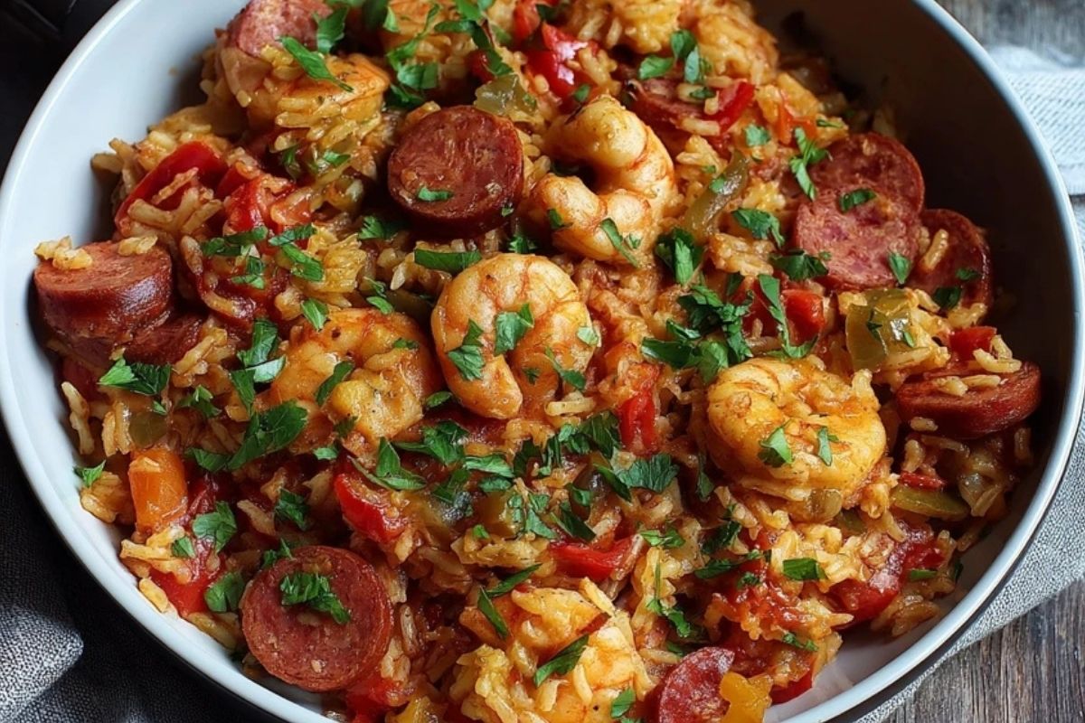 Jambalaya Cajun En Une Seule Casserole