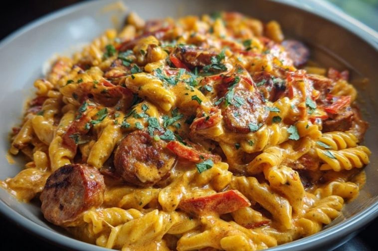 Pasta Cajun Crémeuse Aux Saucisses
