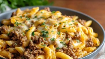 Pâtes Au Bœuf Haché Fromagées