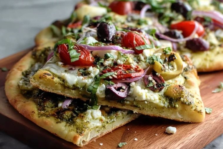 Pizza Plateforme Méditerranéenne au Pesto