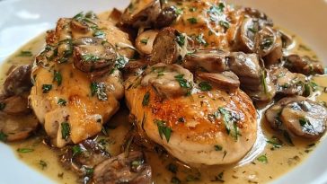 vPoulet Marsala Crémeux