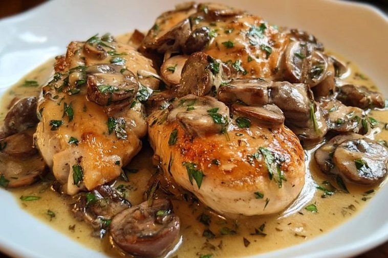 vPoulet Marsala Crémeux